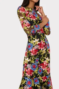 MILLY Cocktail Dresses-Rosalind Floral Embroidery Dress