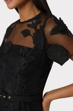 MILLY Jumpsuits & Rompers-Rosie 3D Butterfly Embroidery Dress