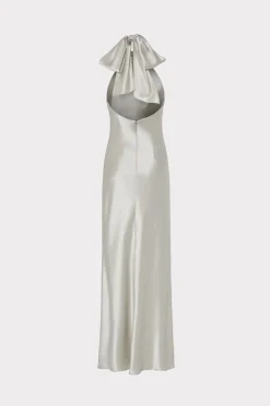 MILLY Maxi Dresses-Roux Hammered Satin Gown