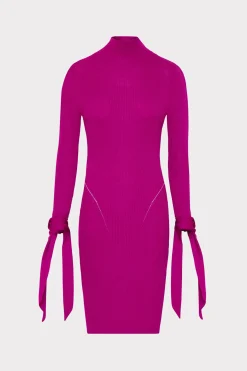 MILLY Pink Dresses-Rowa Cascading Cuff Mini Dress