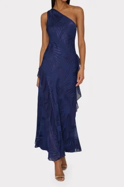 MILLY Evening Gowns-Ryanna Chiffon Devore Dress