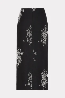 MILLY Jumpsuits & Rompers-Santanna Beaded Embroidery Skirt