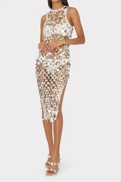 MILLY Jumpsuits & Rompers-Sequin Crochet Midi Dress