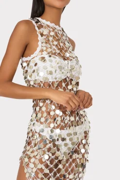 MILLY Jumpsuits & Rompers-Sequin Crochet Midi Dress