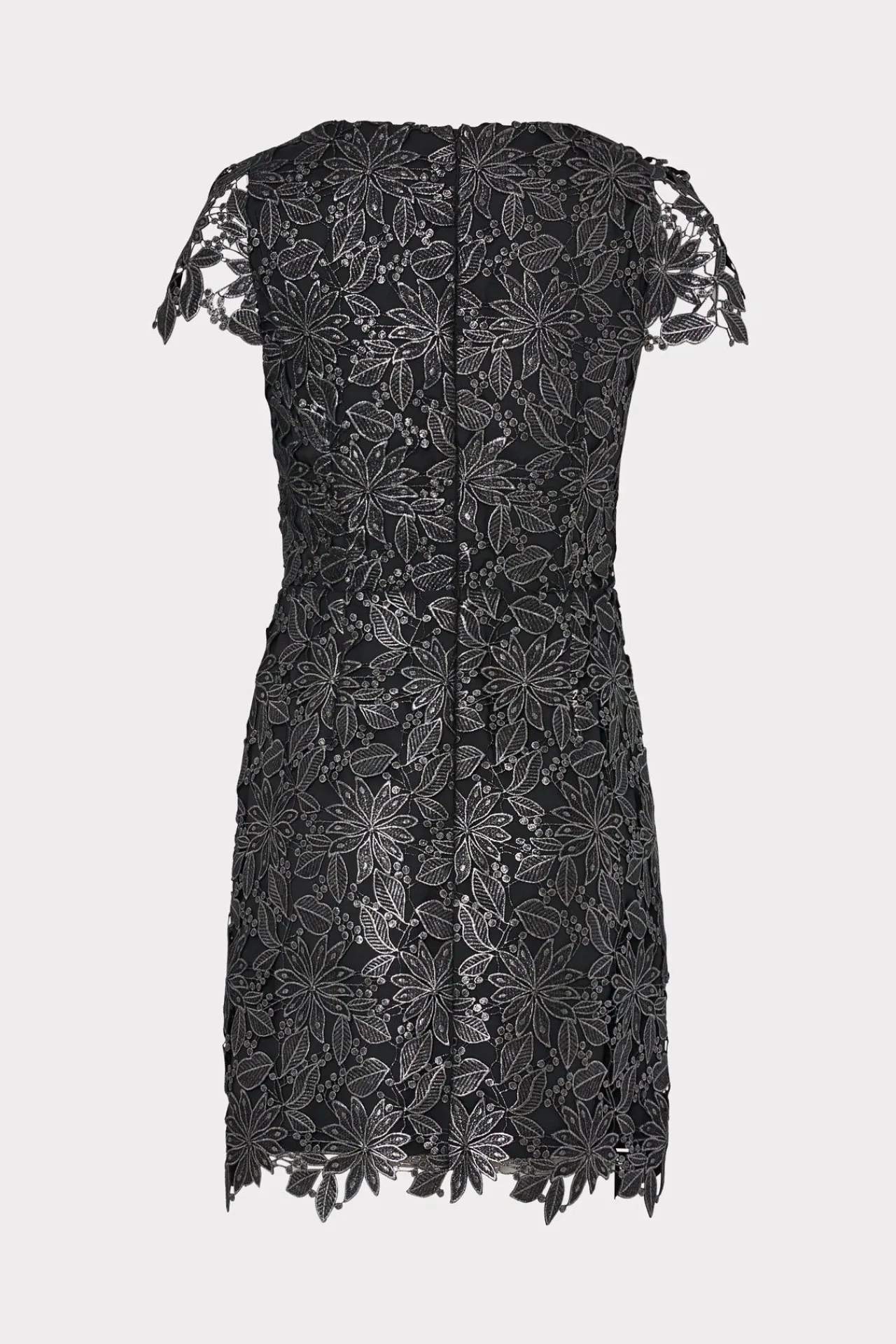 MILLY Little Black Dresses-Shayna Foiled Lace Dress