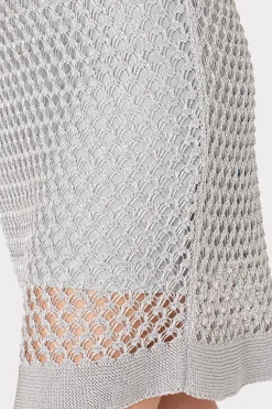 MILLY Sweaters & Knits-Sinclair Metallic Mesh Mini Dress