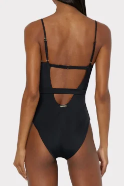 MILLY Jumpsuits & Rompers-Solid Belted One Piece
