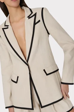 MILLY Matching Sets-Solid Linen Jacket