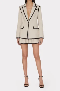 MILLY Matching Sets-Solid Linen Shorts