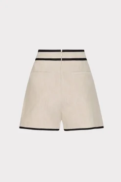 MILLY Matching Sets-Solid Linen Shorts