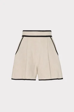 MILLY Shorts-Solid Linen Shorts