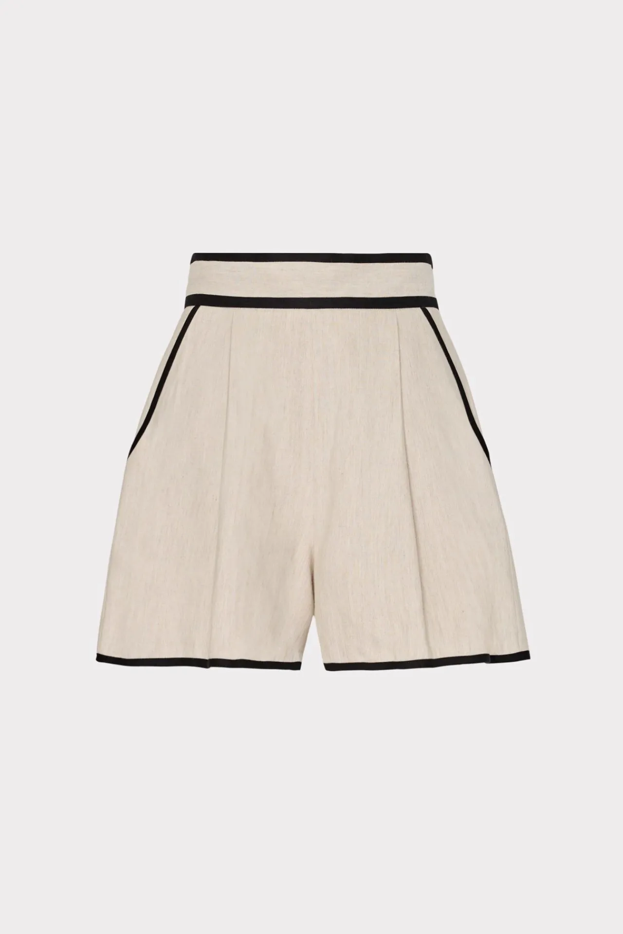 MILLY Shorts-Solid Linen Shorts