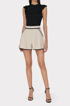 MILLY Shorts-Solid Linen Shorts