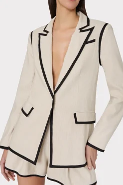 MILLY Shorts-Solid Linen Shorts