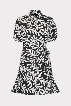 MILLY Day Dresses-Spanish Vine Poplin Mini Dress