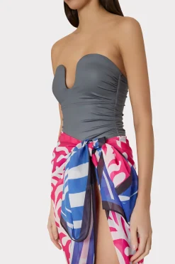 MILLY Jumpsuits & Rompers-Spanish Vine Zebra Sarong