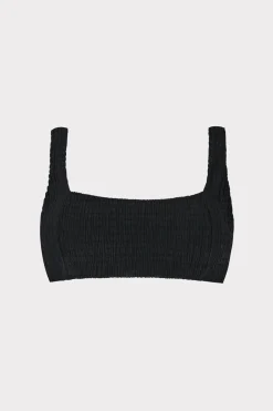 MILLY Jumpsuits & Rompers-Square Neck Bikini Top With Smocking