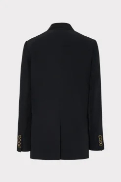 MILLY Blazers-Stacy Hammered Satin Blazer