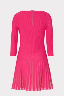 MILLY Mini Dresses-Tabitha Sheer Godet Mini Dress