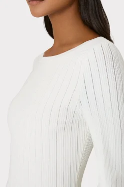 MILLY White Dresses-Tabitha Sheer Godet Mini Dress