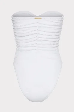 MILLY Jumpsuits & Rompers-Textured Ruched One Piece