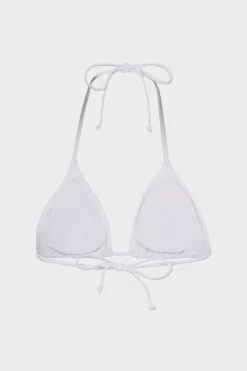 MILLY Jumpsuits & Rompers-Textured Triangle Bikini Top