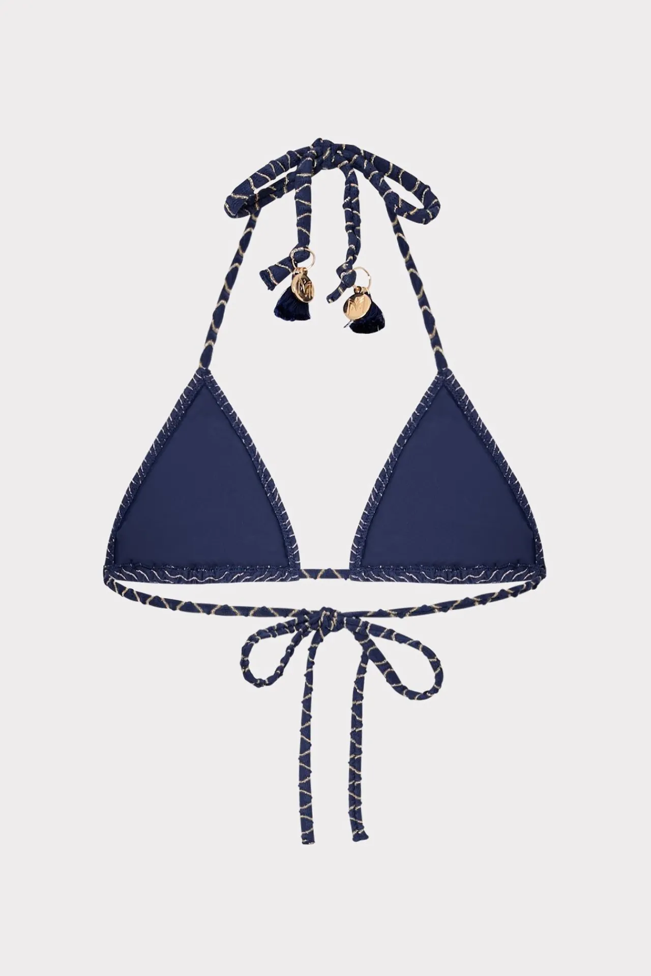 MILLY Bikinis-Textured Waves Triangle Bikini Top
