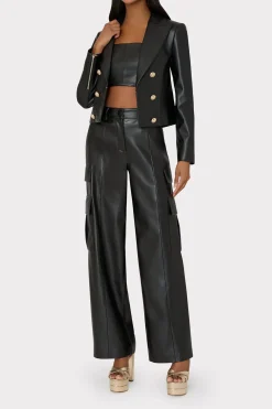 MILLY Matching Sets-Thompson Vegan Leather Blazer
