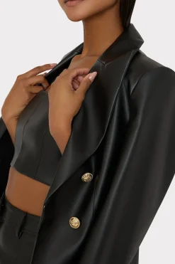 MILLY Matching Sets-Thompson Vegan Leather Blazer