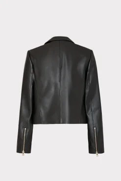 MILLY Blazers-Thompson Vegan Leather Blazer