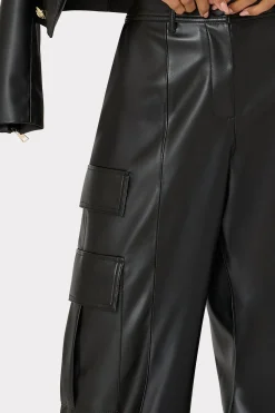 MILLY Pants-Tobias Vegan Leather Cargo Pants