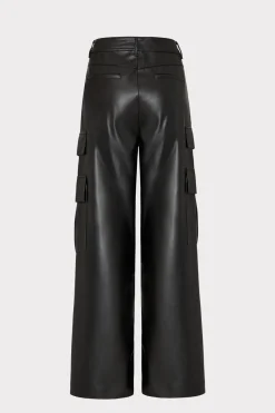 MILLY Pants-Tobias Vegan Leather Cargo Pants
