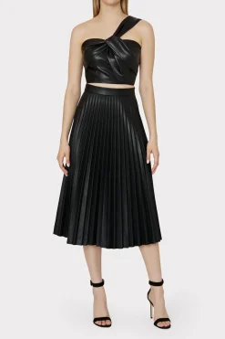 MILLY Jumpsuits & Rompers-Vegan Leather Top