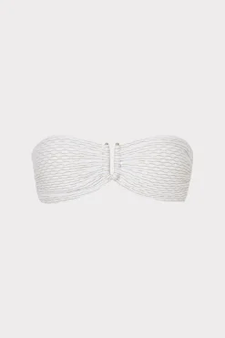 MILLY Bikinis-Verone Texture Waves Bandeau Top