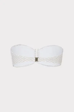 MILLY Bikinis-Verone Texture Waves Bandeau Top