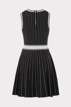 MILLY Sweaters & Knits-Vertical Texture Fit And Flare Dress