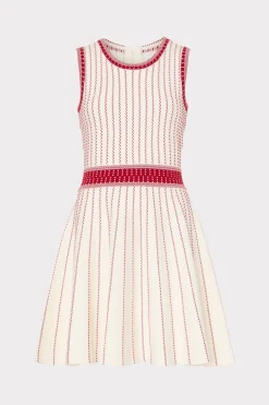 MILLY Sweaters & Knits-Vertical Texture Fit And Flare Dress