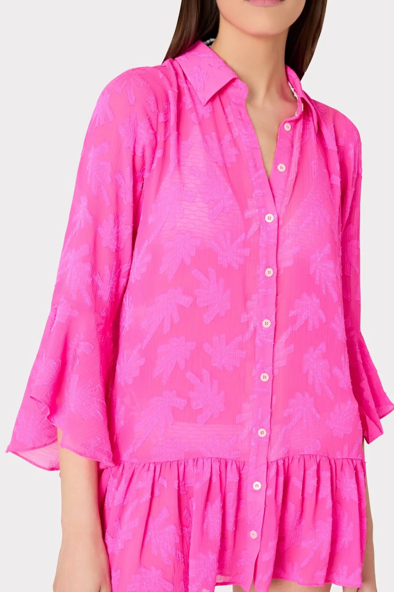 MILLY Cover-Ups-Vierra Burnout Coverup Dress