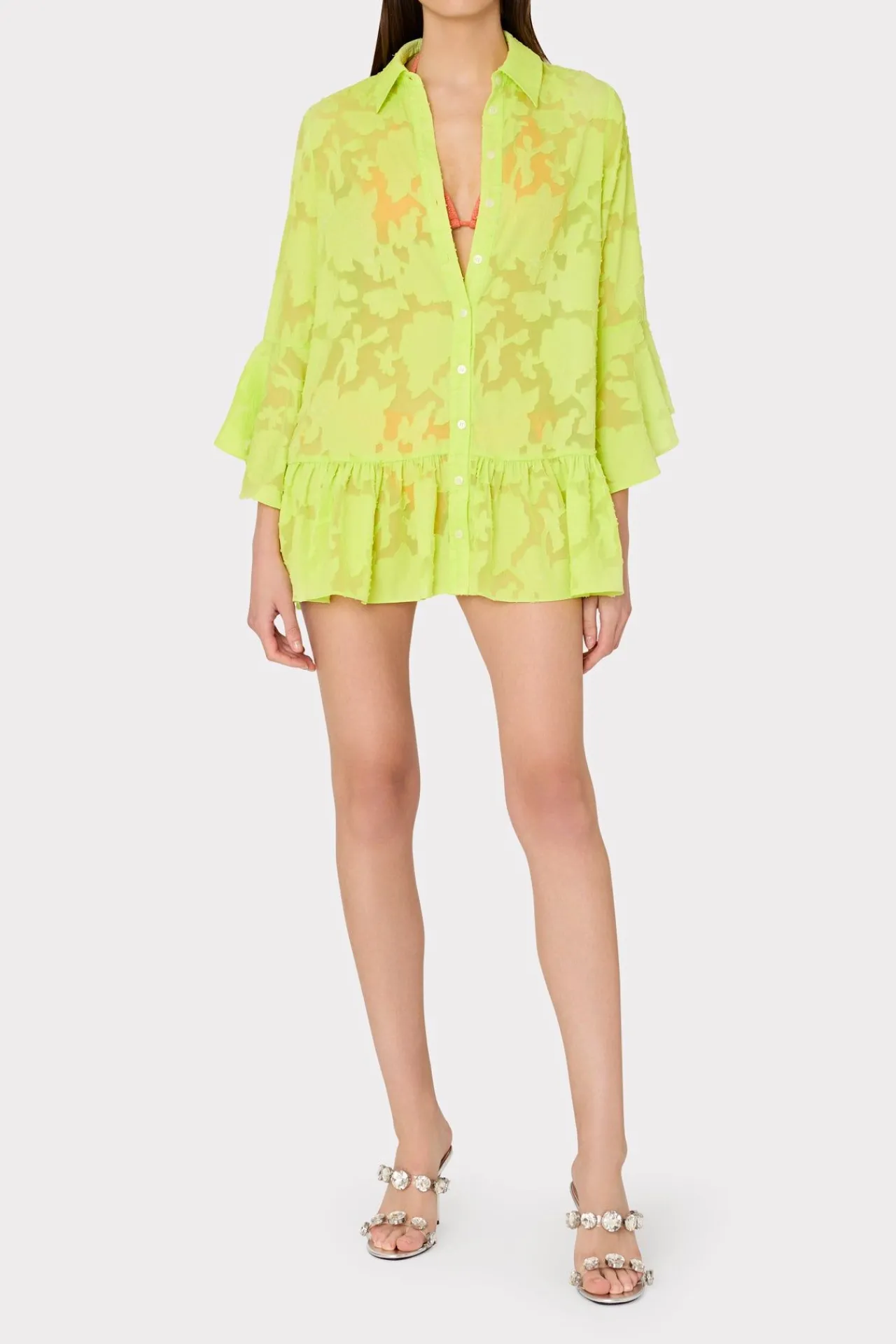 MILLY Cover-Ups-Vierra Burnout Coverup Dress