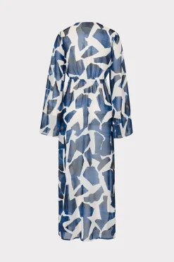 MILLY Cover-Ups-Vince Ocean Puzzle Chiffon Coverup Dress