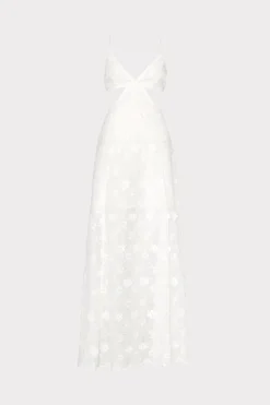 MILLY Cover-Ups-Vivianne 3D Floral Cotton Eyelet Dress