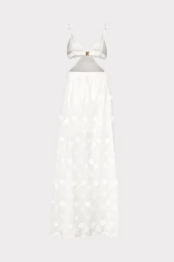 MILLY Cover-Ups-Vivianne 3D Floral Cotton Eyelet Dress