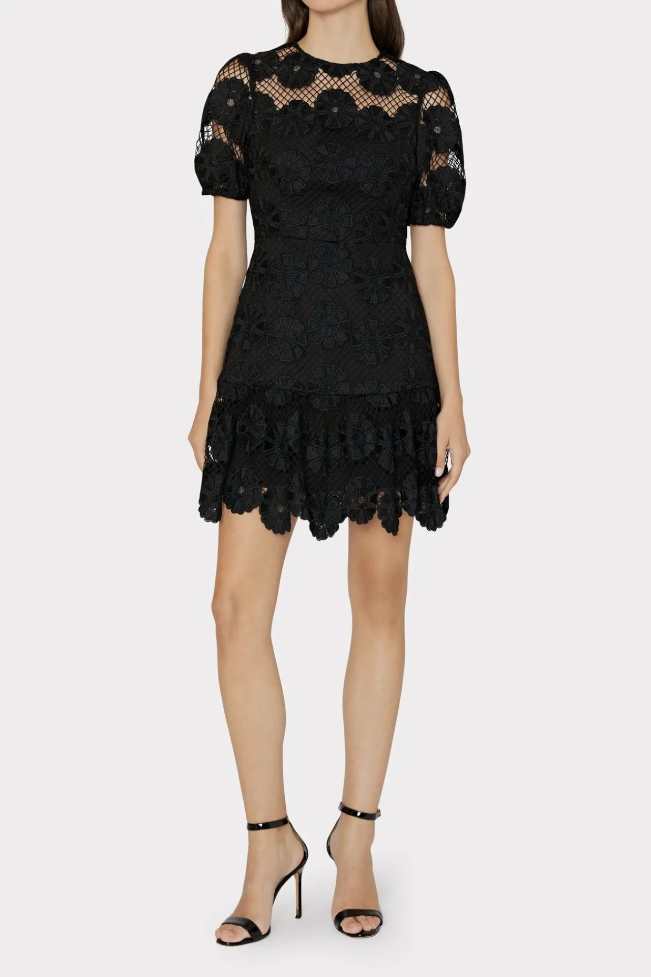 MILLY Little Black Dresses-Yasmin Daisy Lace Dress