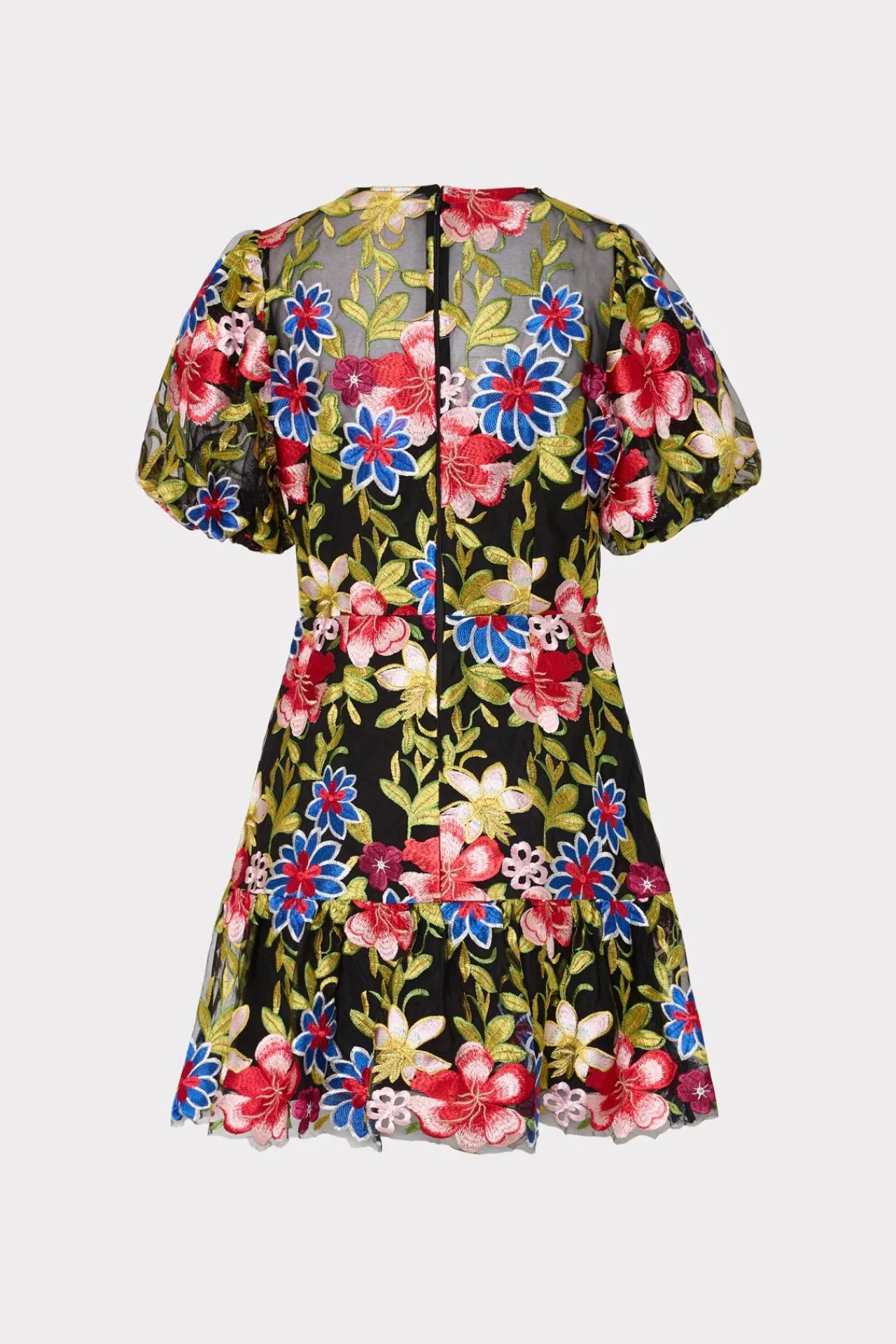 MILLY Mini Dresses-Yasmin Floral Embroidery Dress